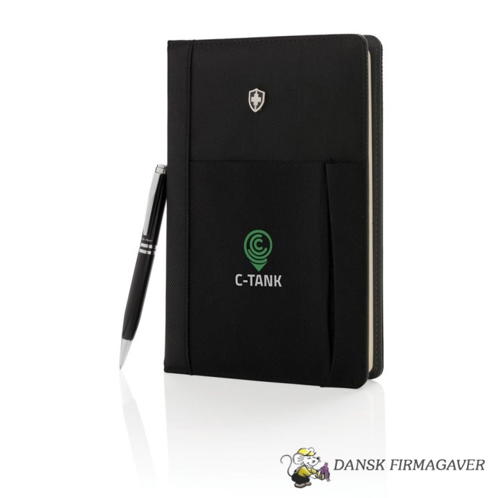 Swiss Peak refillable notebook and pen set