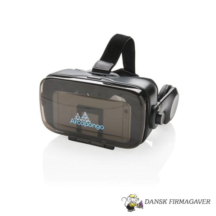 VR med integreret hovedtelefon, sort