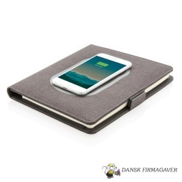Air omslag til notesbog i A5-format med trådløs opladning, s