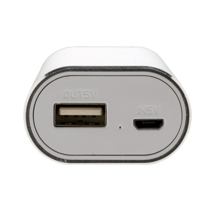 Ægte trådløs øretelefoner med 2.000 mAh powerbank, sølvfarve