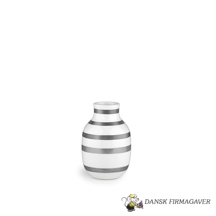 Kähler omaggio sølv stribet vase