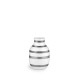 Kähler omaggio sølv stribet vase