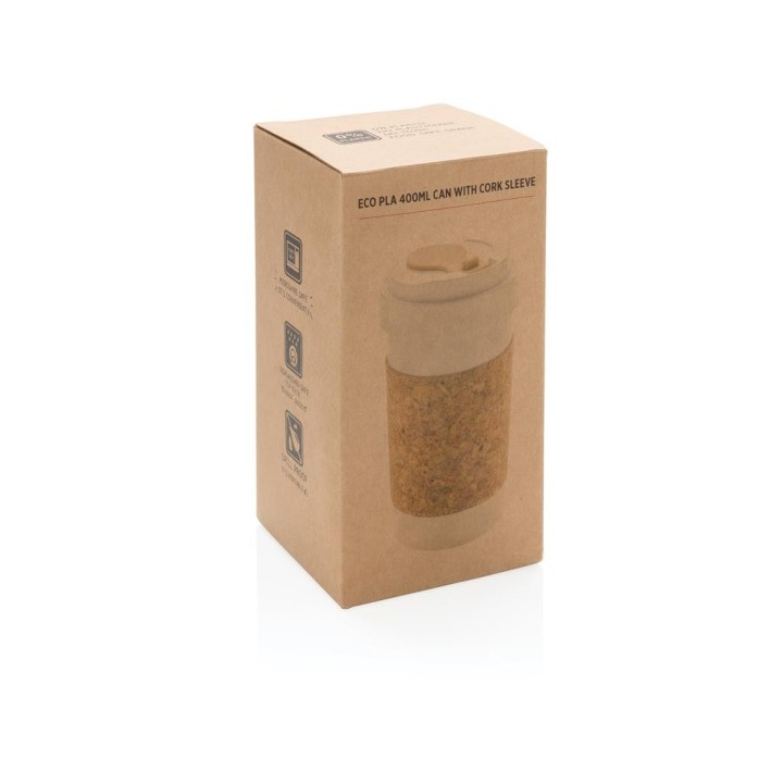 ECO PLA 400 ml krus med kork omslag