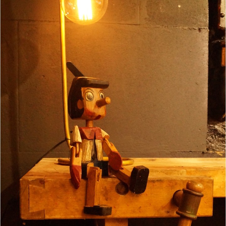 Pinocchio håndskåret