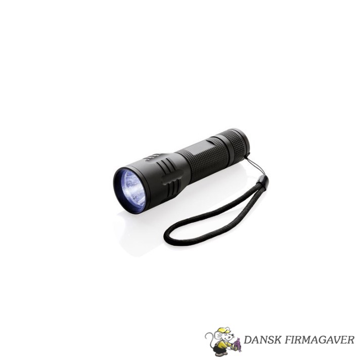 3W CREE lygte medium, sort