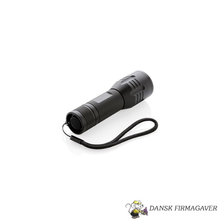 3W CREE lygte medium, sort