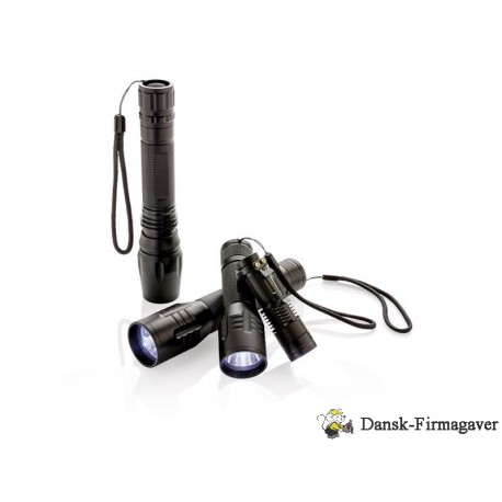 3W CREE lygte medium, sort