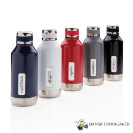 Leakproof vakuum flaske med logo plade