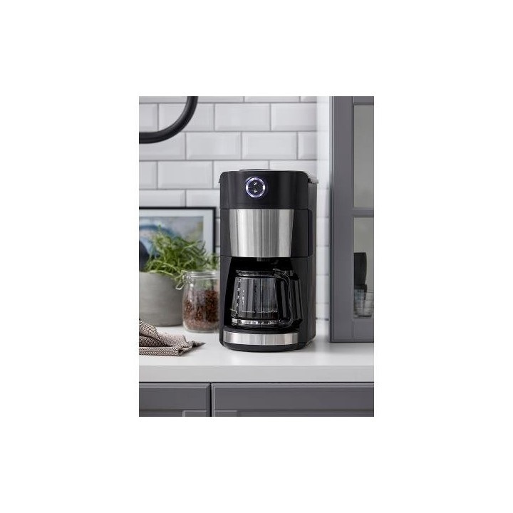 Nordic Sense Kaffemaskine m. kværn 900 watt Sort/Sølv