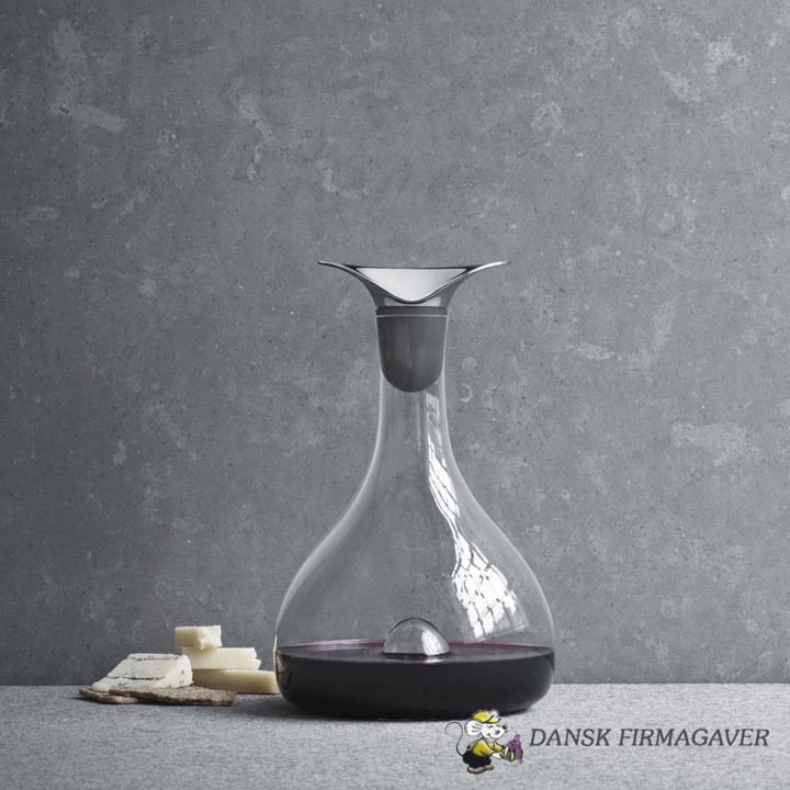 Glas karaffel og vin prop