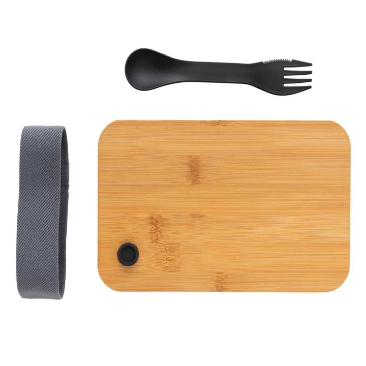 PP madkasse med "spork" & bambus låg Varenummer P269.611