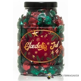 Fyldte Chokolade kugler, bøtte med glædelig Jul