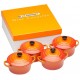 Le Creuset Minigryde 4 stk. 10 cm/0,25 L, Metallic Cerise