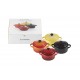 Le Creuset Minigryde 4 stk. 10 cm/0,25 L, Metallic Cerise