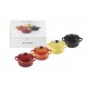 Le Creuset Minigryde 4 stk. 10 cm/0,25 L, Metallic Cerise