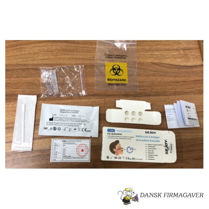HURTIG ANTIGENTEST  CORONA SARS-CoV-2  -  selvtest, individuelt emballeret CE BfArm