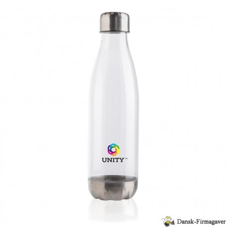 Leakproof vandflaske med låg i rustfrit stål