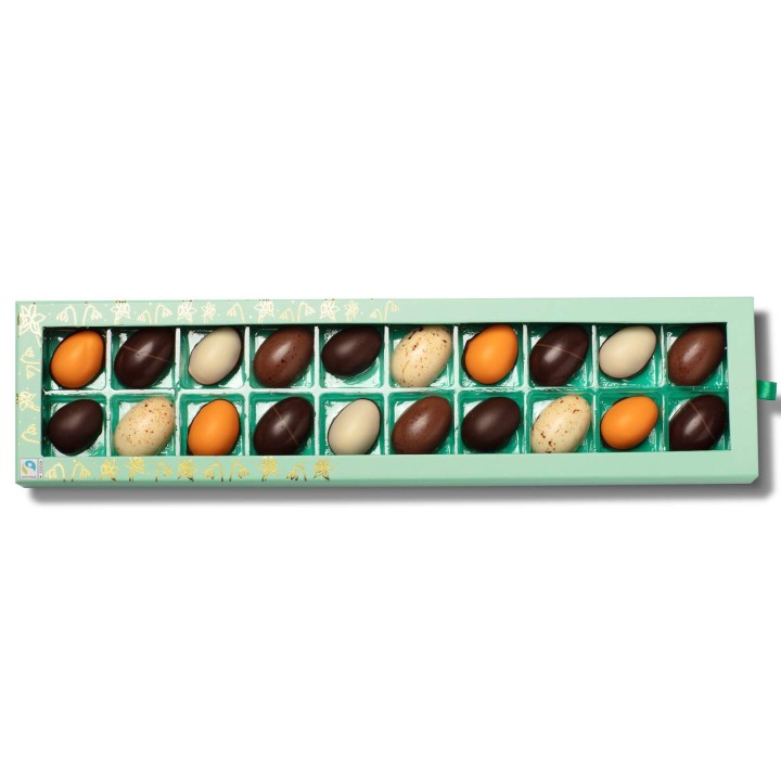 Æske med 36 fyldt chokolade fra Sv. Michelsen