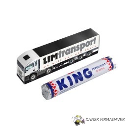 Mini Lastbil med logo og med Pebermynte bolsjer