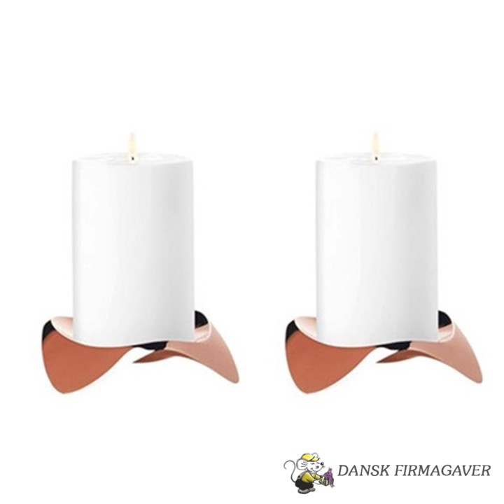 Stelton papilio uno lysestager i rosenguld / kobber
