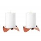 Stelton papilio uno lysestager i rosenguld / kobber