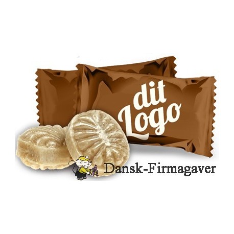 Flowpakkede bolcher med logo