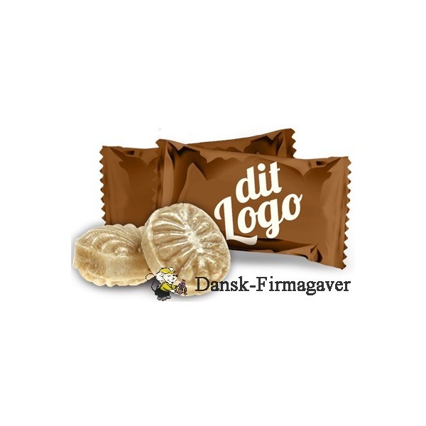 Flowpakkede bolcher med logo