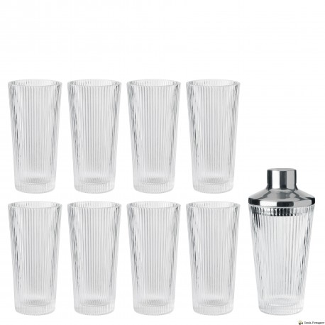 Pilastro  cocktail shaker & long drink glas
