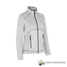 ID - Zip'n'mix Melange strikfleece cardigan, Marine Melange