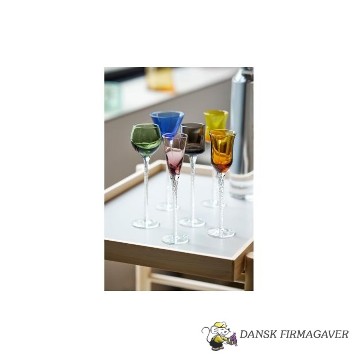 Lyngby Glas London Snapseglas 18 cm 6 stk. Assorterede