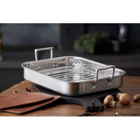 Pillivuyt Gourmet Somme Bradepande m/rist 32 x 26,5 x 5,5 cm Stål