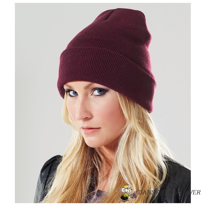 Original Cuffed Beanie - Strik Hue med Etiket Logo trykFarve Etiket lo