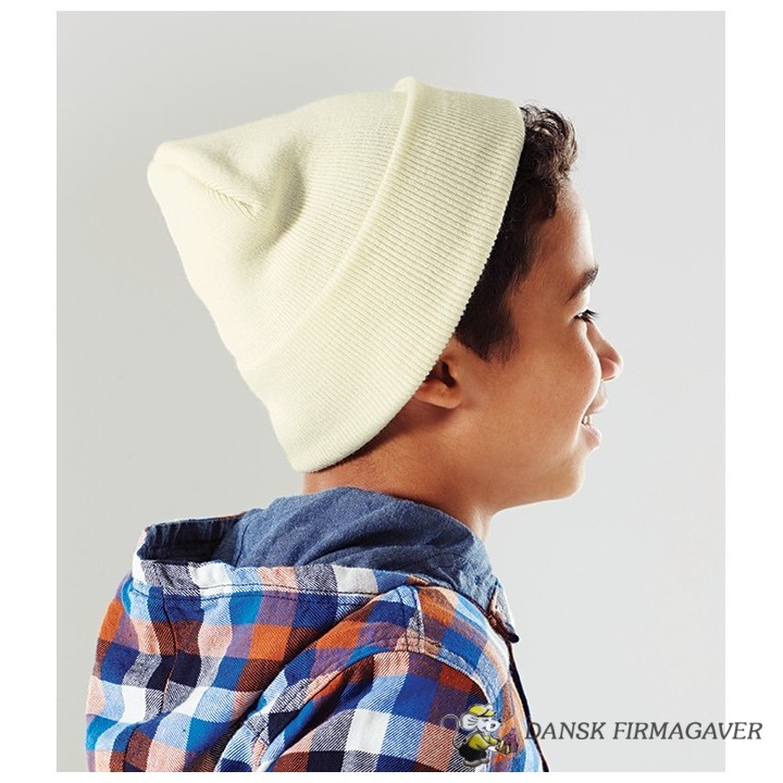 Original Cuffed Beanie - Strik Hue med Etiket Logo trykFarve Etiket lo