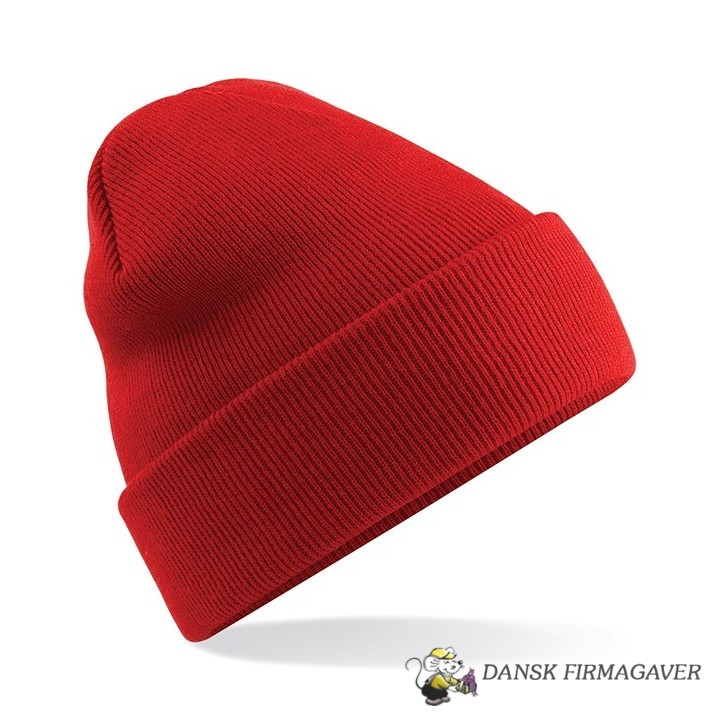 Original Cuffed Beanie - Strik Hue med Etiket Logo trykFarve Etiket lo