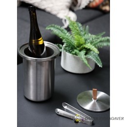 Sackit Wine Cooler Stainless Steel + Lamp London