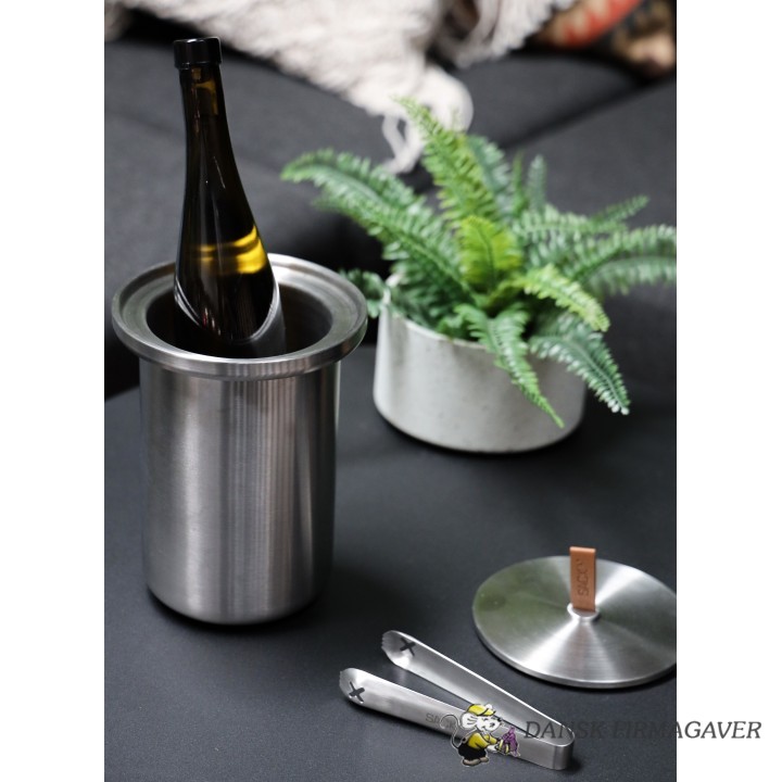 Sackit Wine Cooler Stainless Steel + Lamp London
