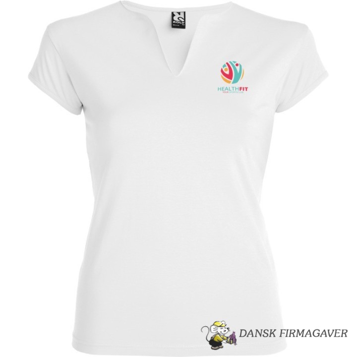 T-shirt med V hals,  Belice kortærmet t-shirt til kvinder