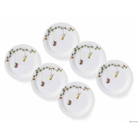 KÄHLER HAMMERSHØI CHRISTMAS   TALLERKENER Ø19 CM - 6 STK.