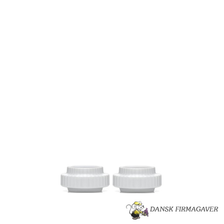 Lyngby Fyrfadsstage Ø6.5 cm hvid 2 stk.