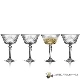 Lyngby Glas Krystal Melodia Champagneskål 26 cl 4 stk.