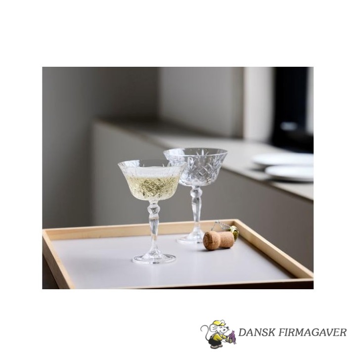 Lyngby Glas Krystal Melodia Champagneskål 26 cl 4 stk.