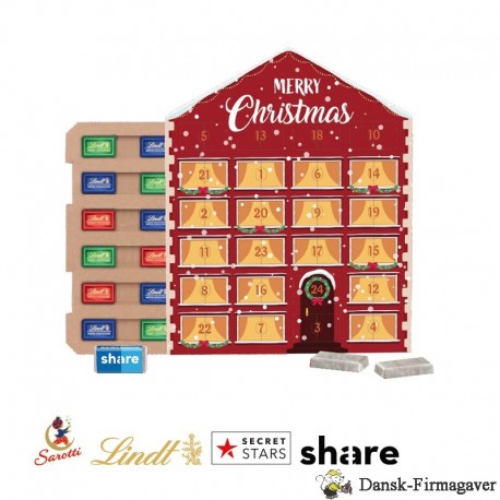 Mini bar julekalender hus øko papindlæg