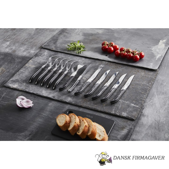 Steakknivesæt M. 12 knive og 12 gafler. Varenummer: FNSTEAK12