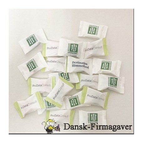 Flowpakkede Bolsjer med Logotryk