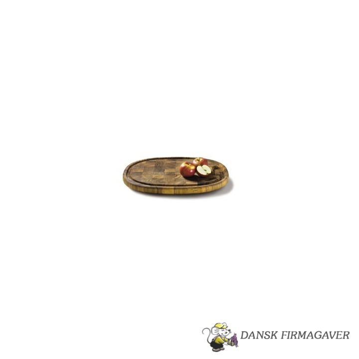 Superellipse skærebræt 450*360*30 mm i teak