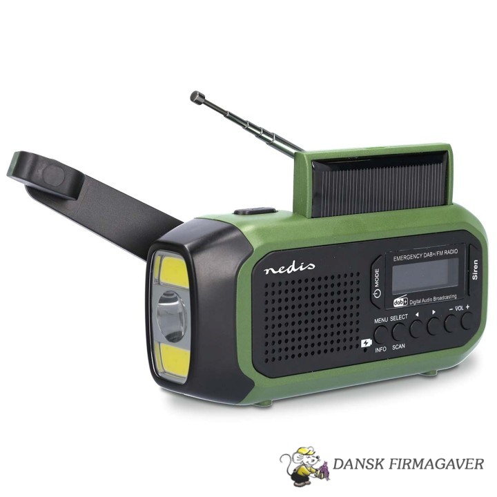 Bærbar DAB+/FM nødradio med solpanel