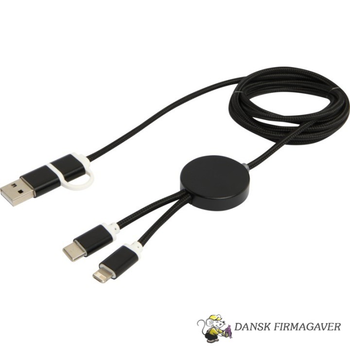 Alasia 5-i-1 kabel 150 cm datasynkronisering og 27 W hurtigopladningskabel i genvundet aluminium og plast - Rød 12442521