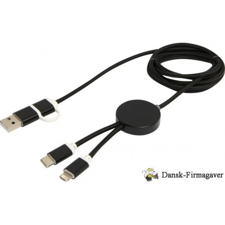 Alasia 5-i-1 kabel 150 cm datasynkronisering og 27 W hurtigopladningskabel i genvundet aluminium og plast - Rød 12442521