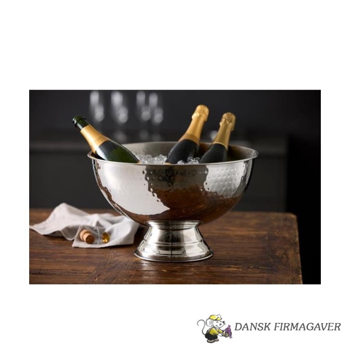 Funktion Champagnebowle Dia 39,8 x 23,5 cm 13 liter Hamret stål