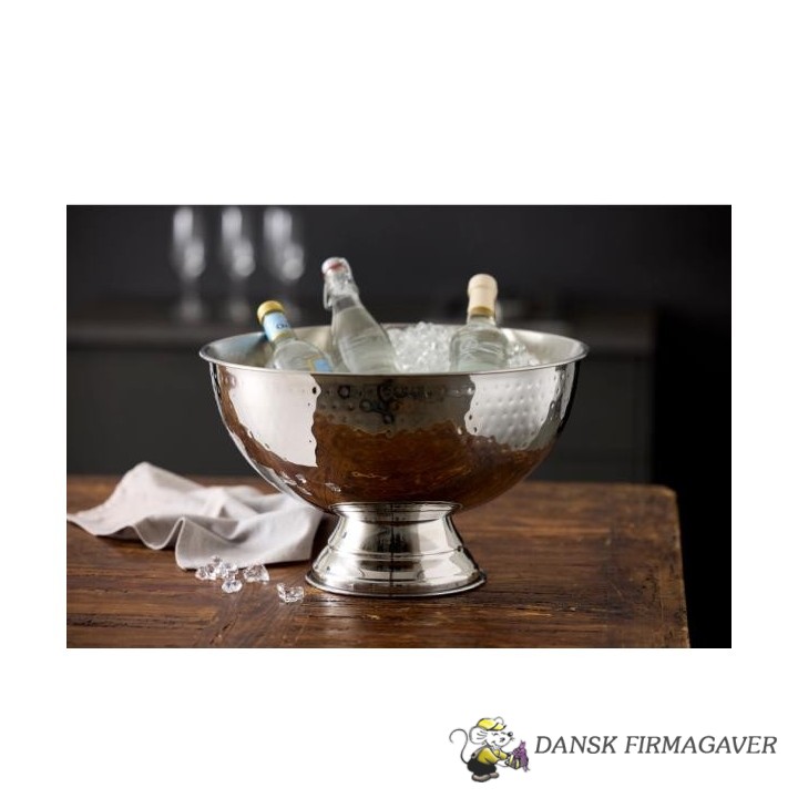 Funktion Champagnebowle Dia 39,8 x 23,5 cm 13 liter Hamret stål